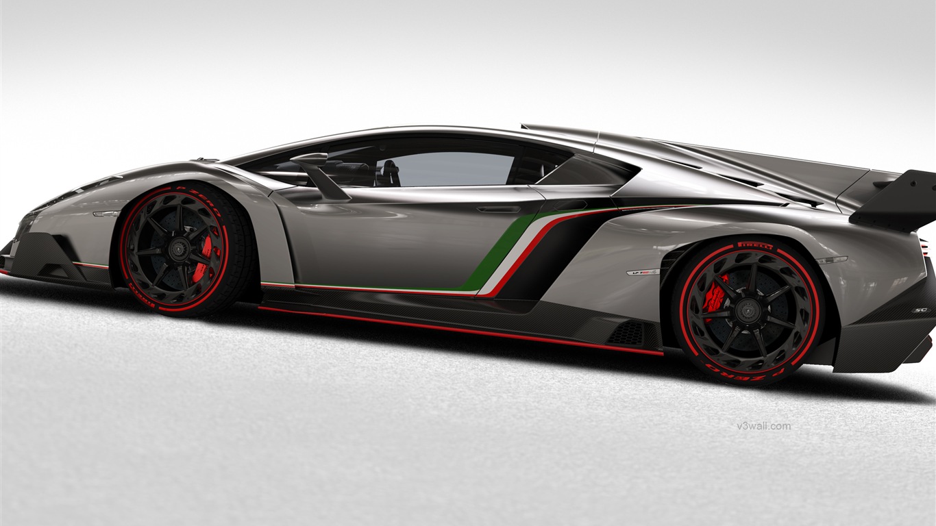 2013 람보르기니 Veneno 고급 supercar HD 배경 화면 #3 - 1366x768