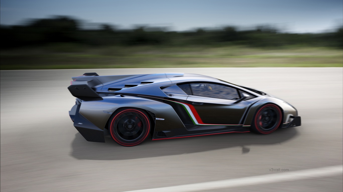 2013 Lamborghini Veneno 兰博基尼Veneno豪华超级跑车高清壁纸8 - 1366x768