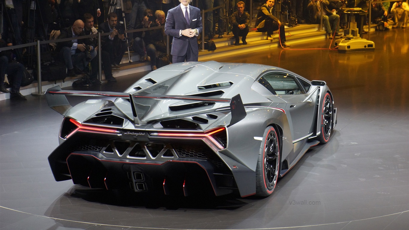 2013 람보르기니 Veneno 고급 supercar HD 배경 화면 #13 - 1366x768