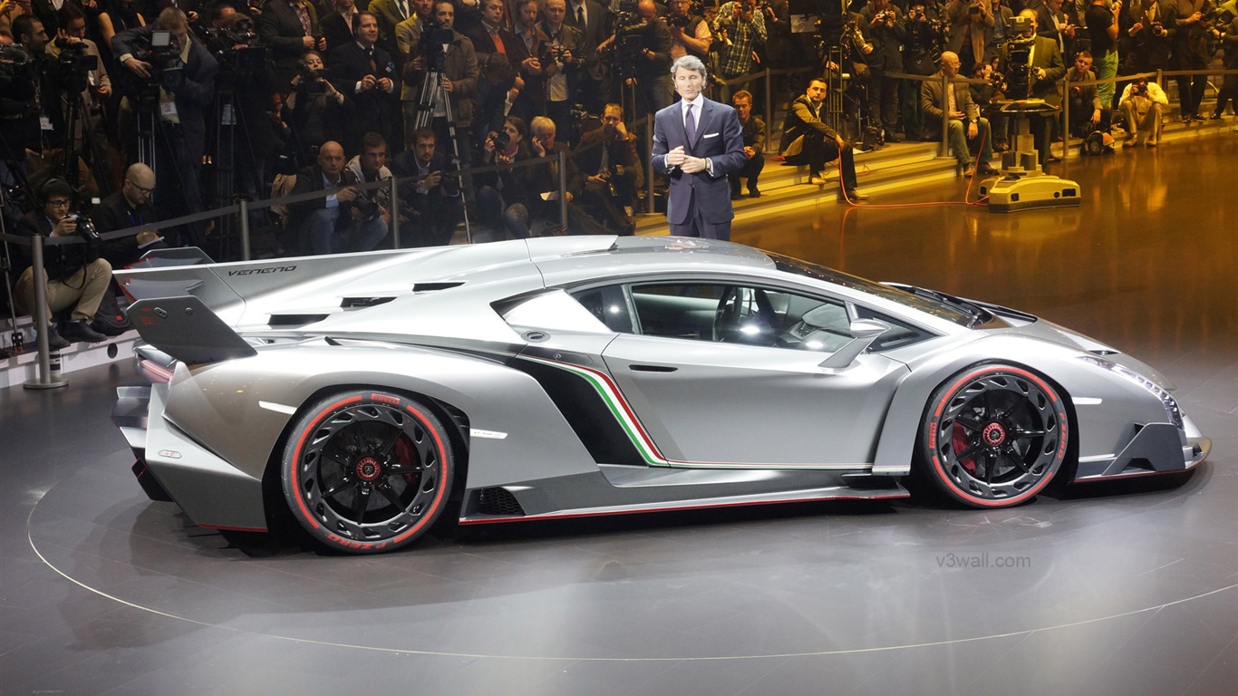 2013 Lamborghini Veneno 兰博基尼Veneno豪华超级跑车高清壁纸14 - 1366x768