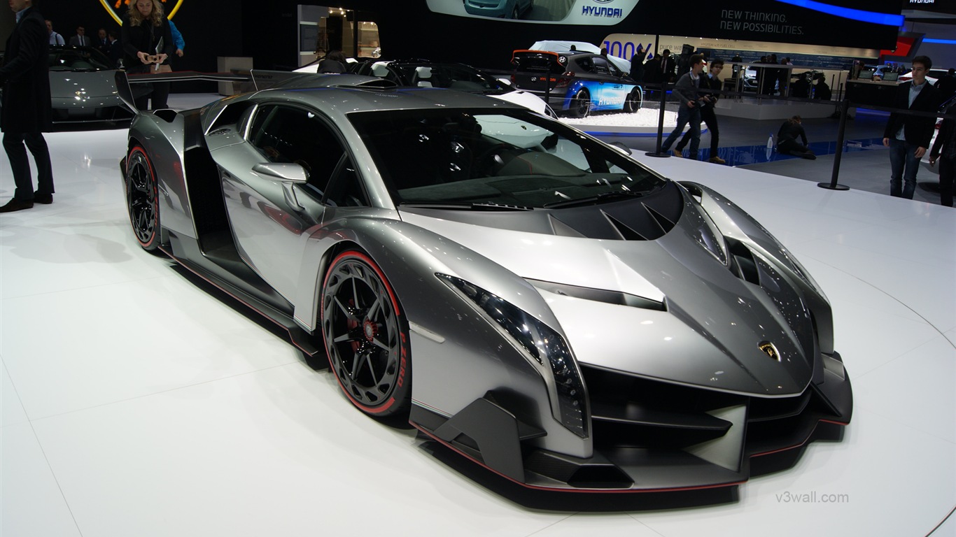 2013 람보르기니 Veneno 고급 supercar HD 배경 화면 #18 - 1366x768