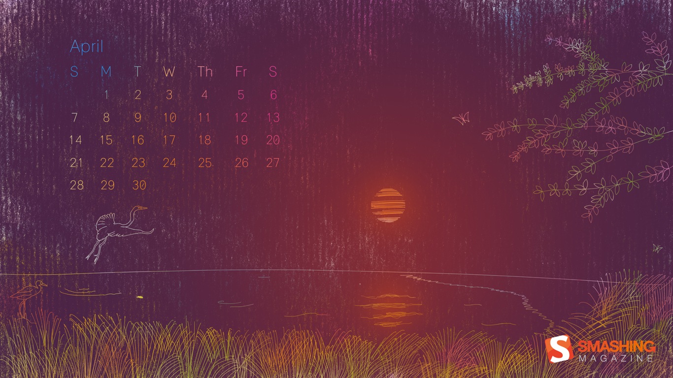 04. 2013 Kalendář tapety (2) #19 - 1366x768