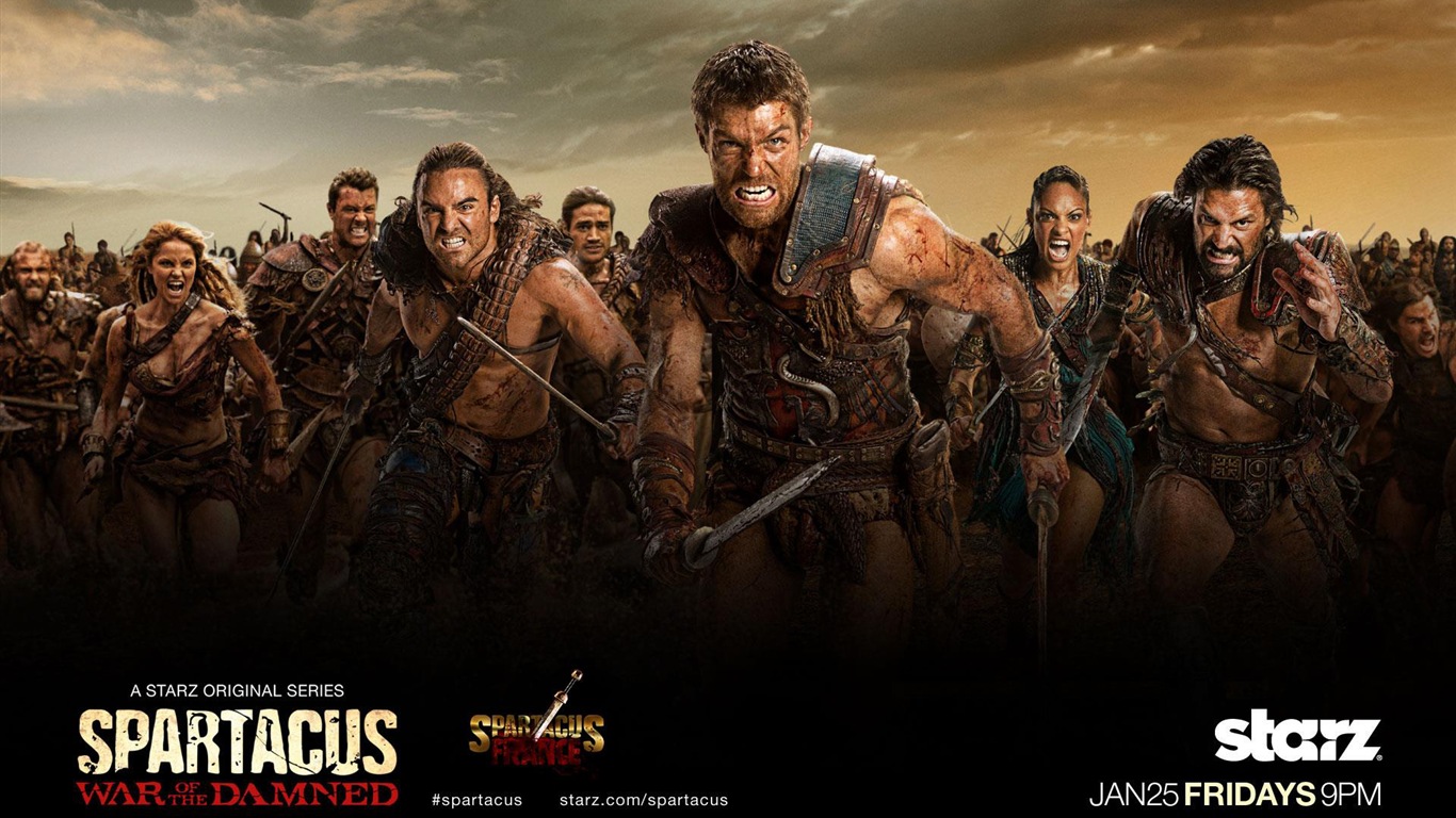 Spartacus: La Guerre des fonds d'écran HD Damned #1 - 1366x768