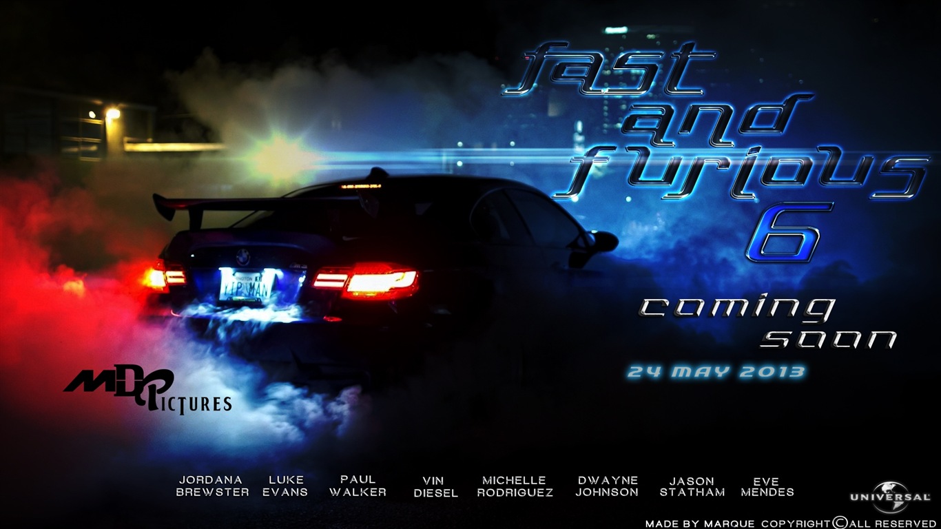 Fast And Furious 6 速度與激情6 高清電影壁紙 #3 - 1366x768