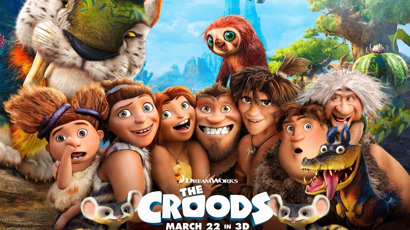 The Croods 疯狂原始人 高清电影壁纸1 - 1366x768