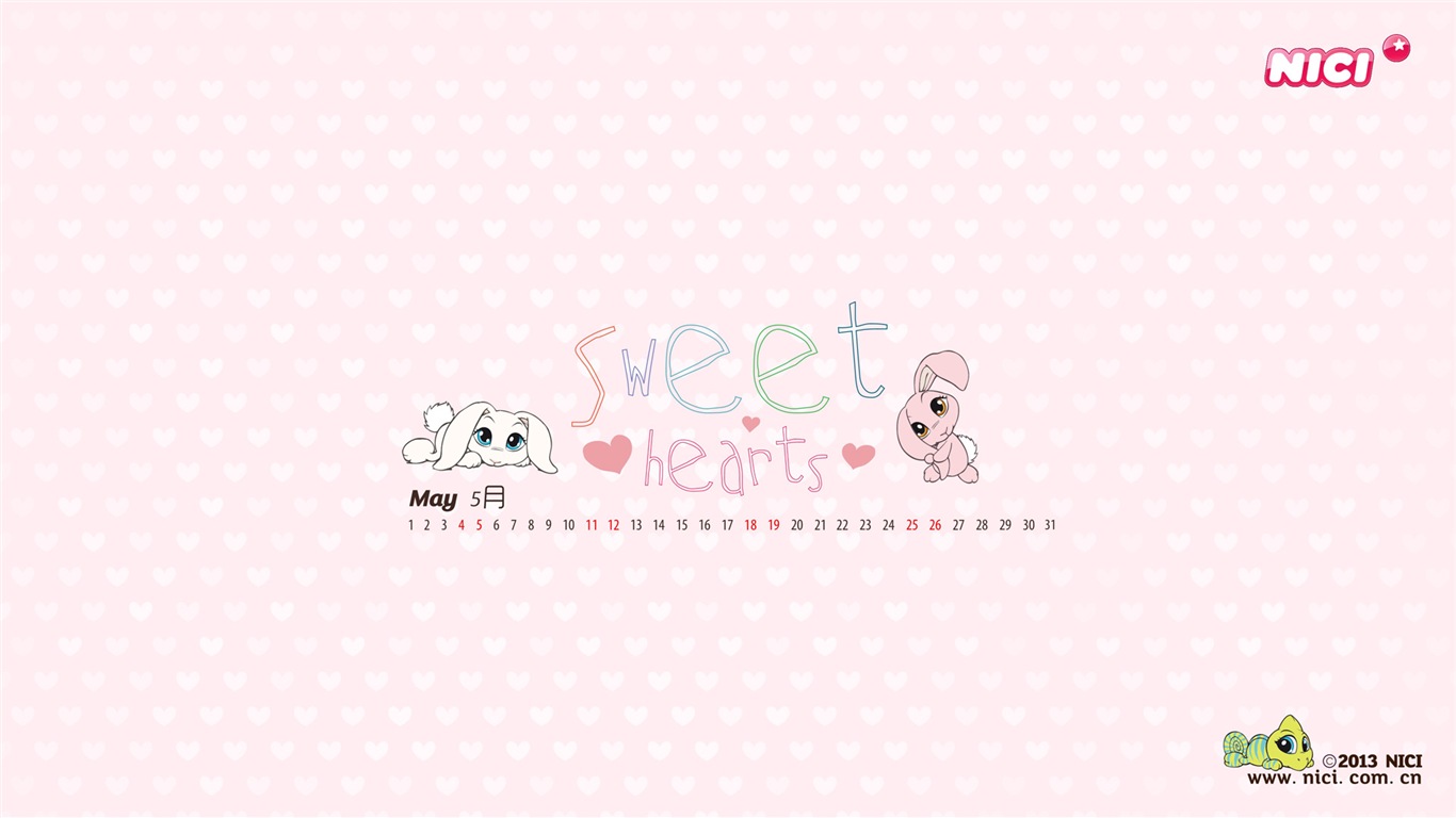 2013年5月 月曆壁紙(一) #3 - 1366x768