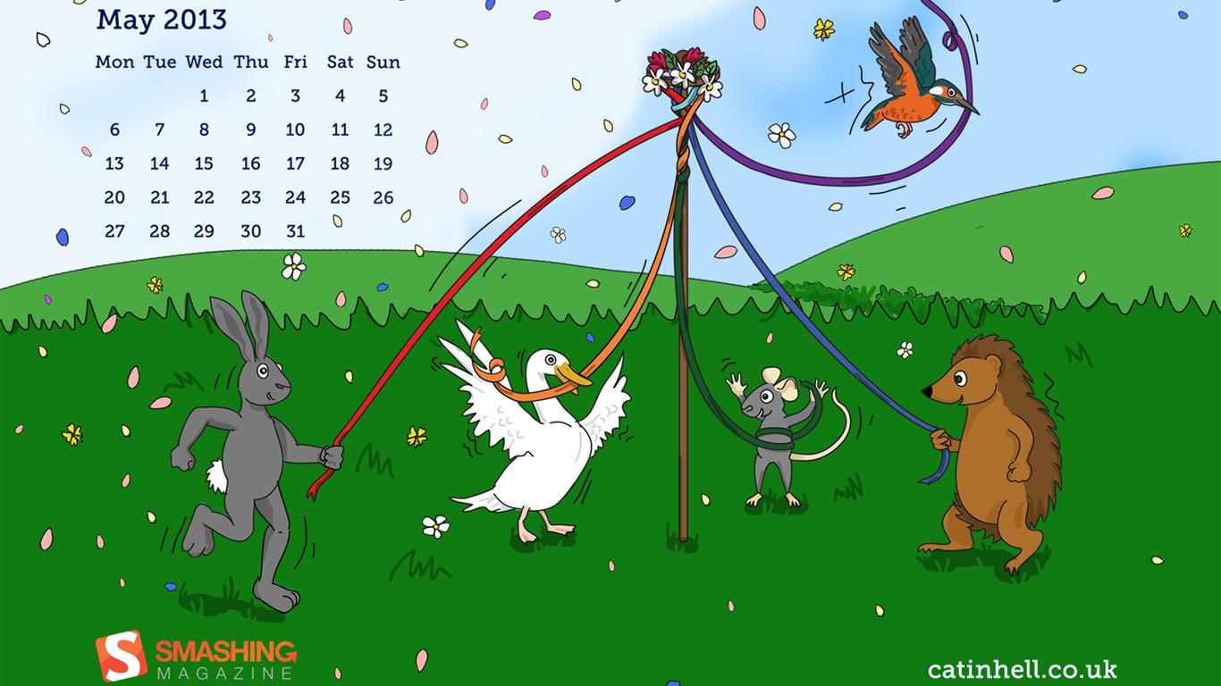 2013年5月 月曆壁紙(二) #3 - 1366x768