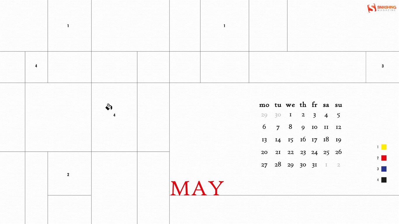 2013年5月 月曆壁紙(二) #4 - 1366x768