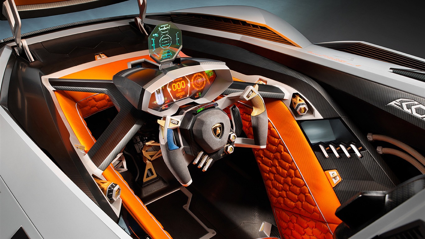 Lamborghini Concept Egoista supersport HD tapety na plochu #3 - 1366x768