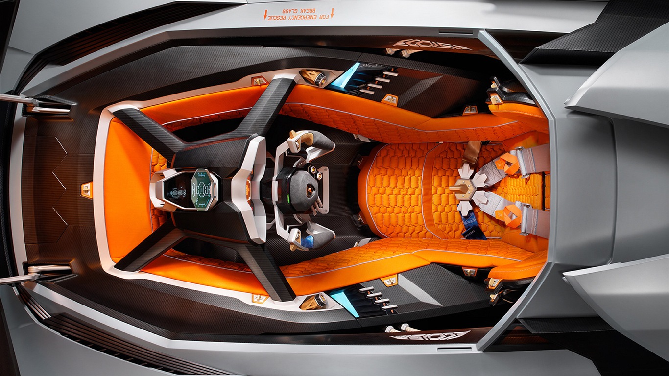 Lamborghini Egoista Concept supercar écran HD #4 - 1366x768