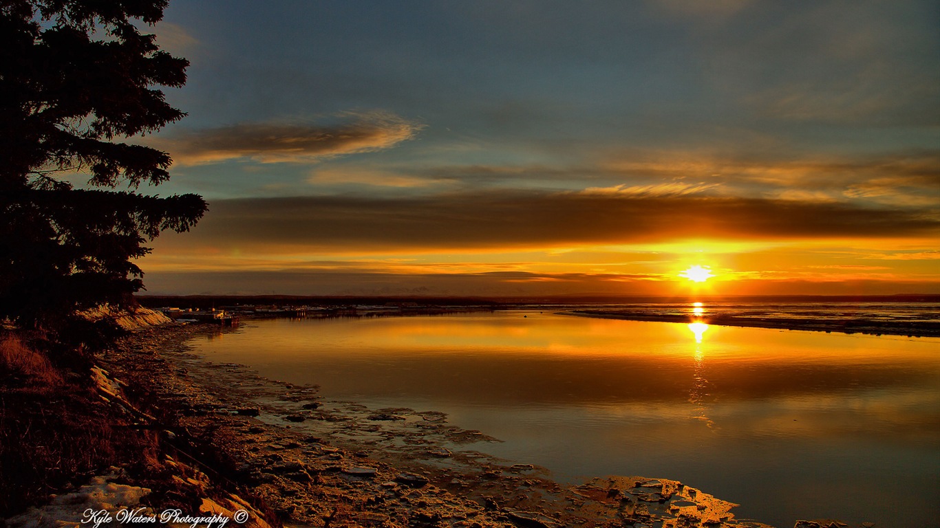 Windows 8 主題壁紙：阿拉斯加景色 #6 - 1366x768