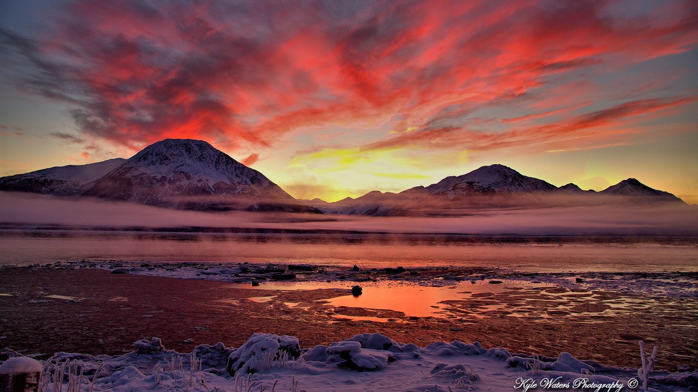 Windows 8 thème fond d'écran: Alaska paysage #11 - 1366x768