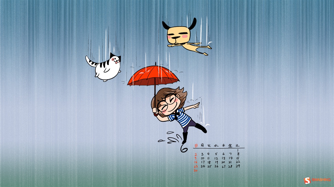 2013年6月 月曆壁紙(二) #11 - 1366x768