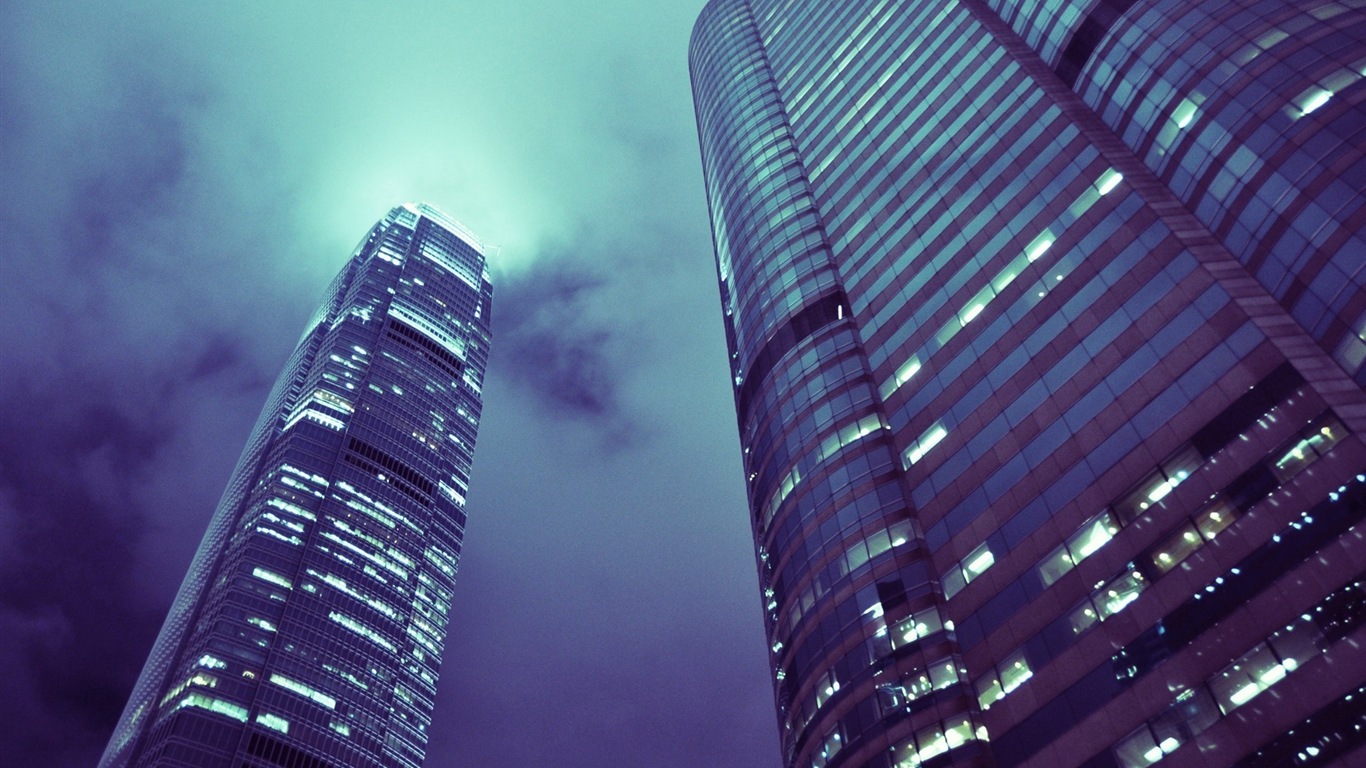 迷人的城市夜景 高清壁紙 #2 - 1366x768