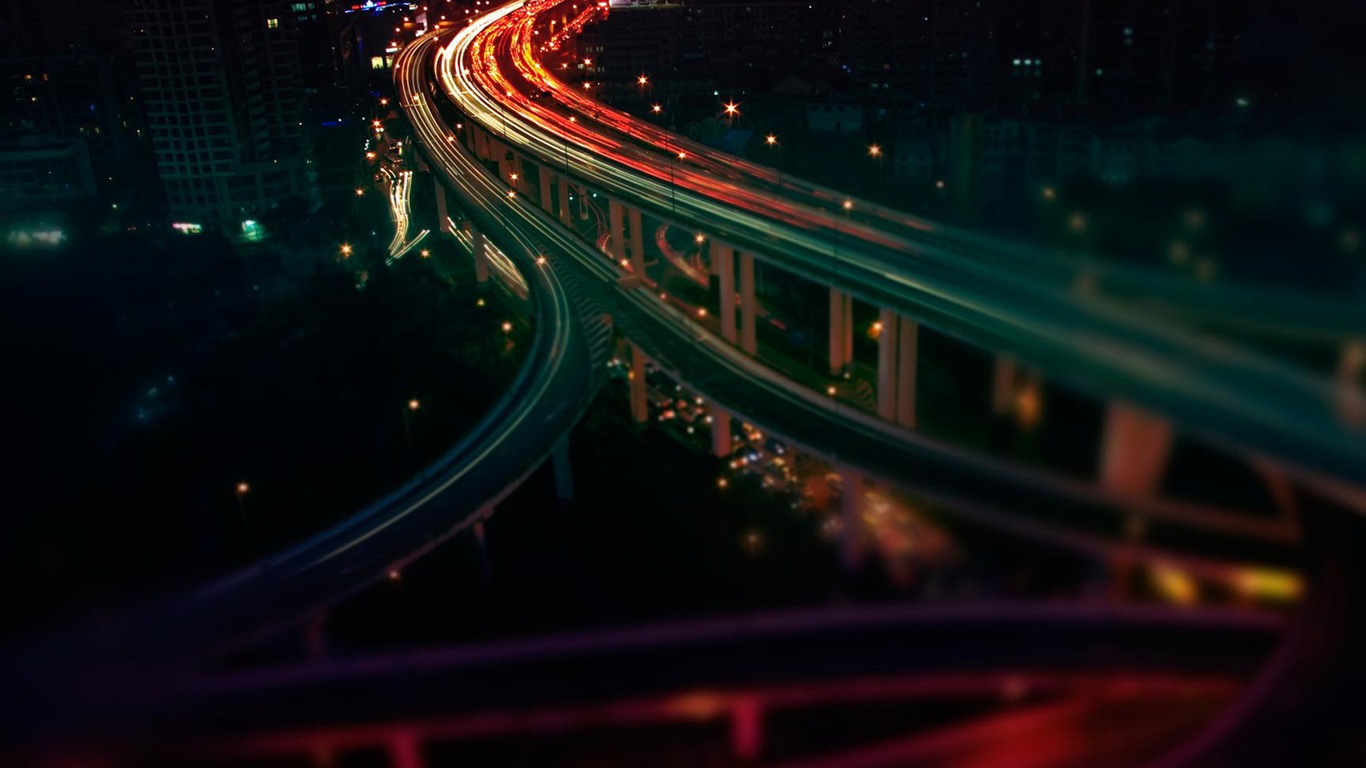 迷人的城市夜景 高清壁紙 #11 - 1366x768