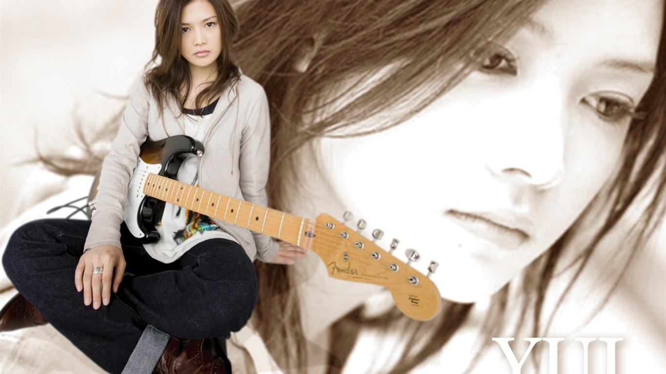 Japanese singer Yoshioka Yui HD wallpapers #12 - 1366x768