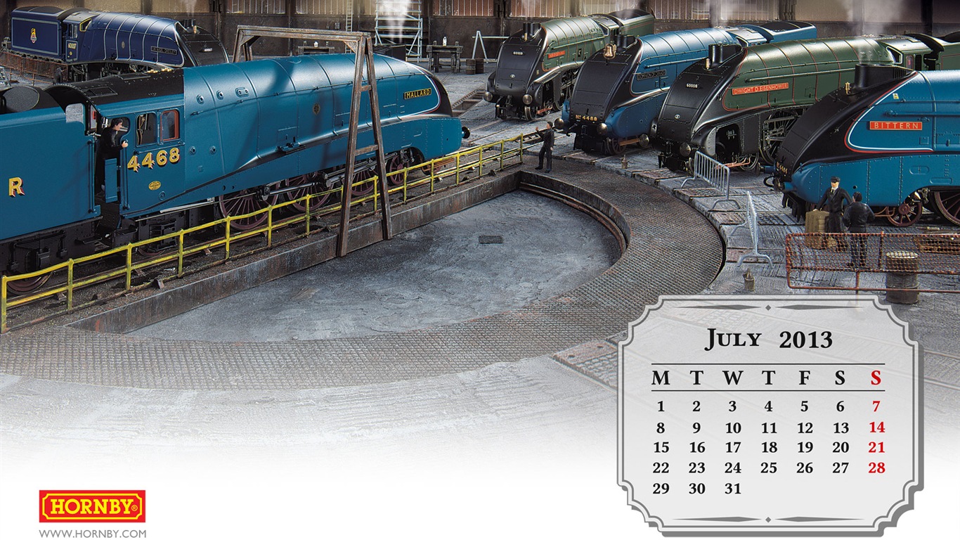 Juli 2013 Kalender Wallpaper (1) #10 - 1366x768