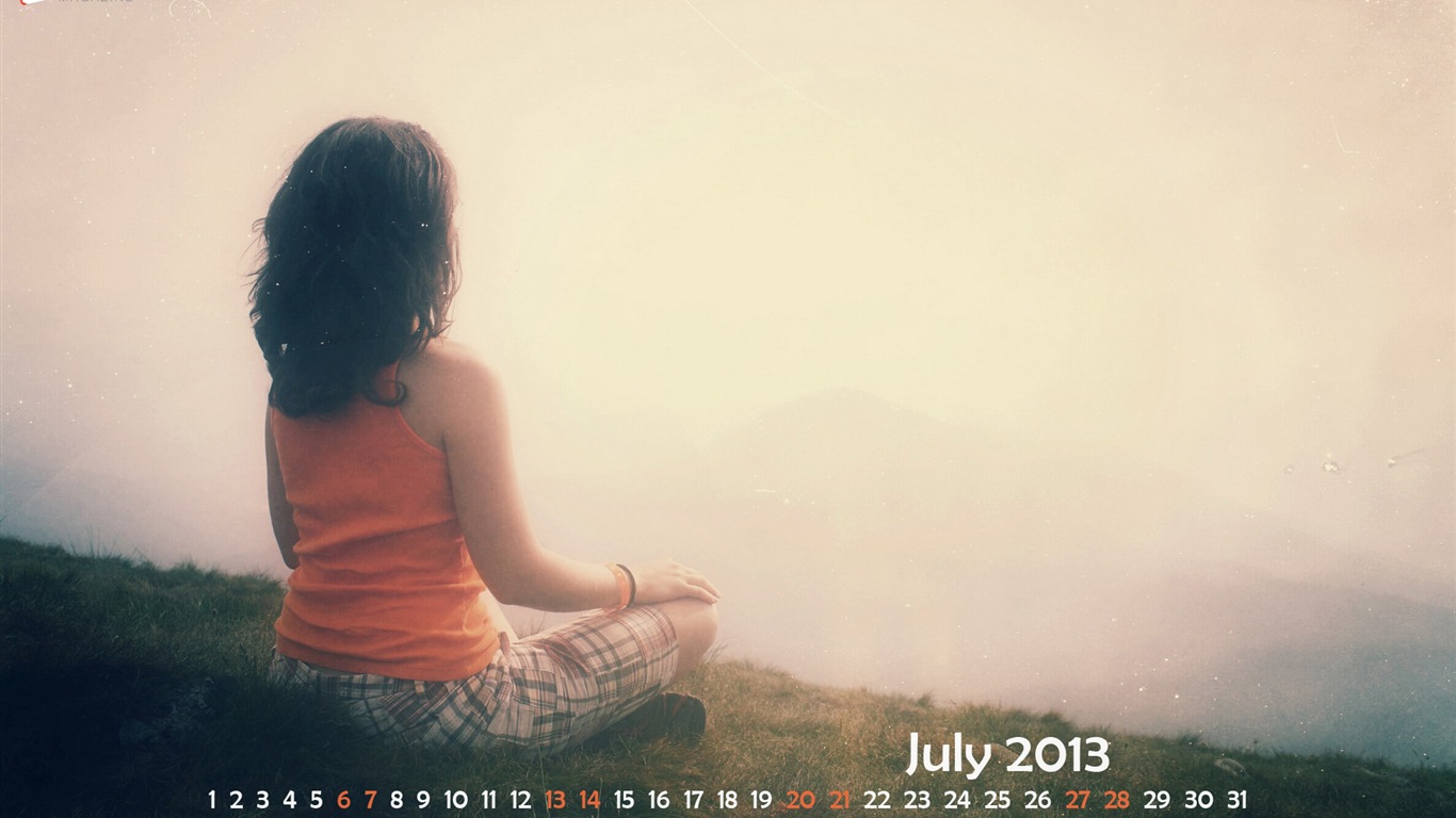 Juli 2013 Kalender Wallpaper (2) #3 - 1366x768