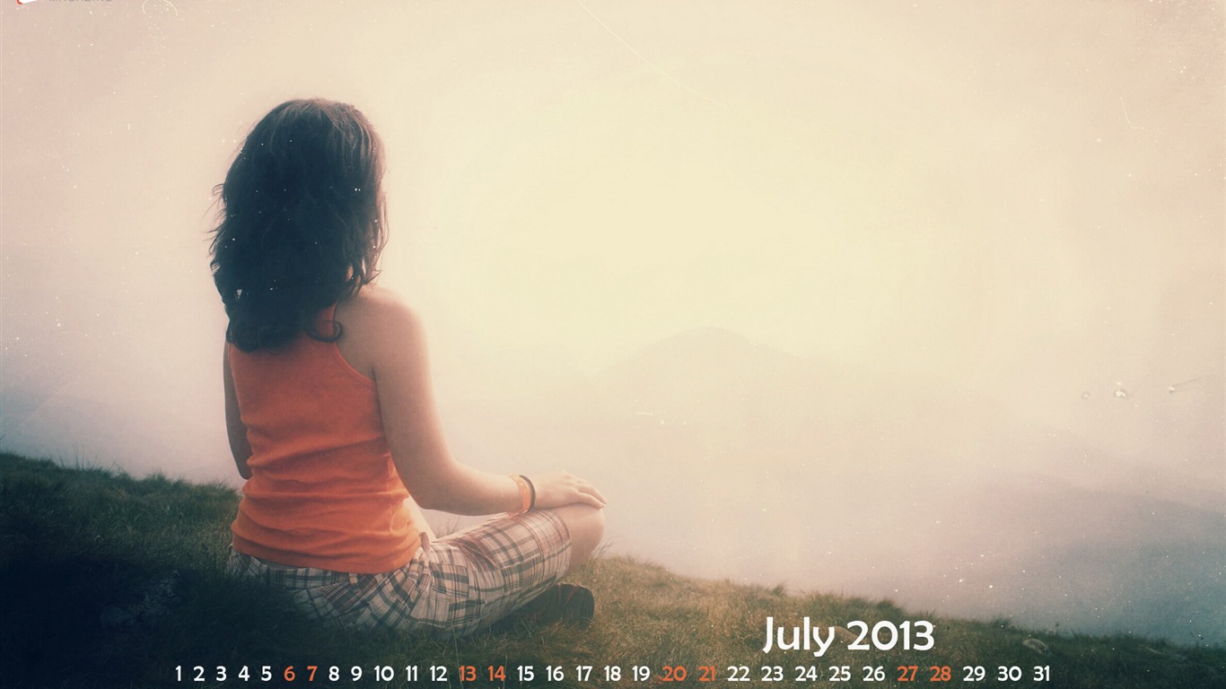 2013年7月 月曆壁紙(二) #3 - 1366x768