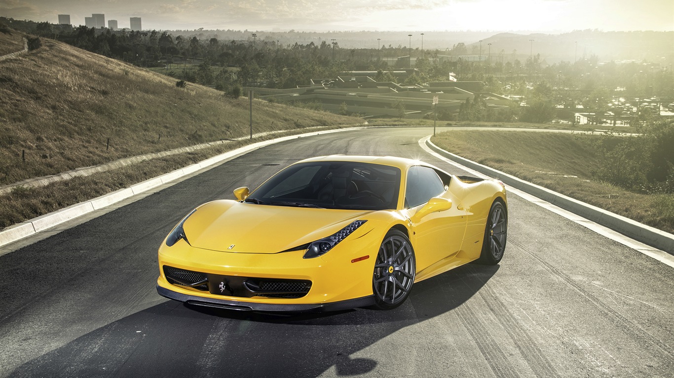 2013 Ferrari 458 Italia with 458-V 法拉利 高清壁纸1 - 1366x768