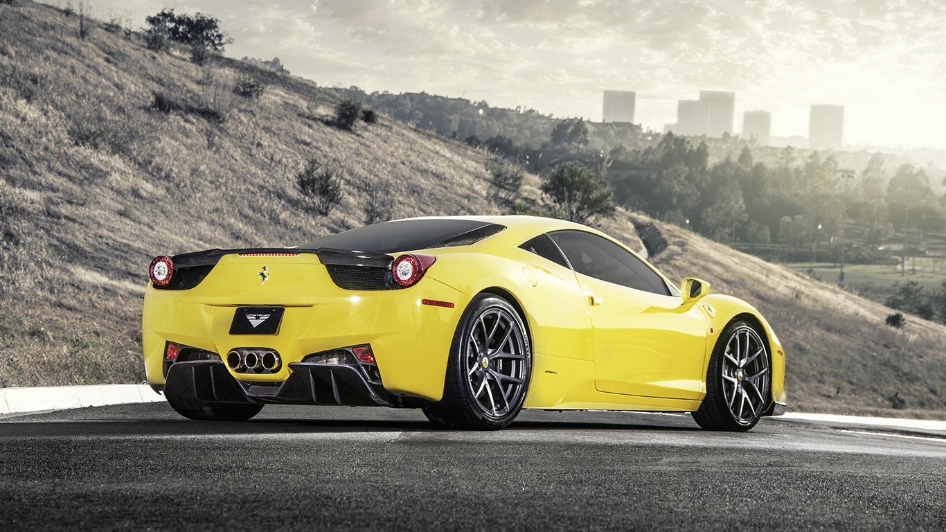 2013 Ferrari 458 Italia with 458-V 法拉利 高清壁纸6 - 1366x768