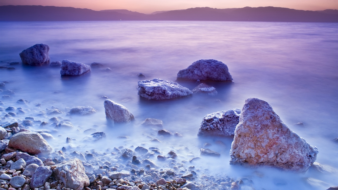 Dead Sea 死海美景 高清壁纸1 - 1366x768