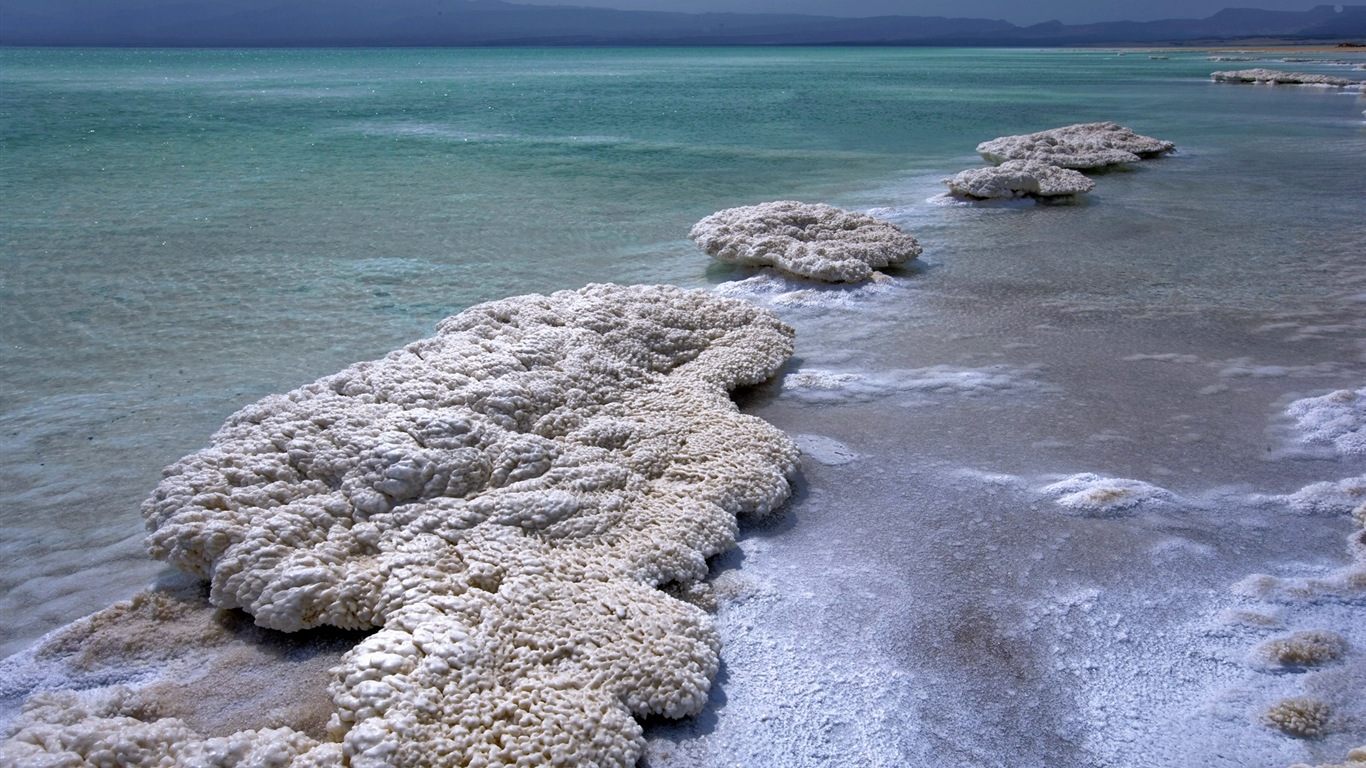 Dead Sea beautiful scenery HD wallpapers #16 - 1366x768