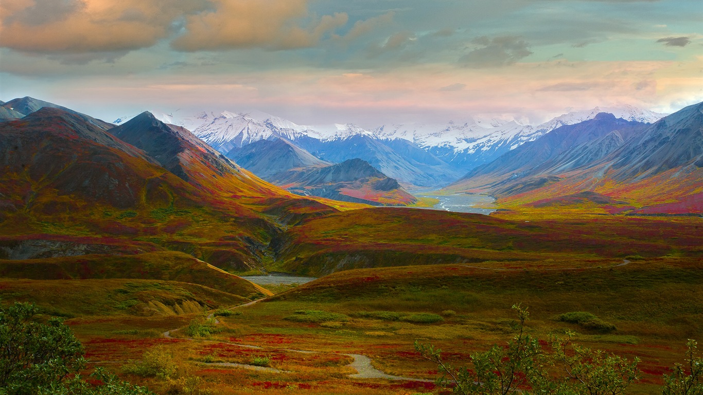 Denali National Park 迪納利國家公園 高清風景壁紙 #5 - 1366x768