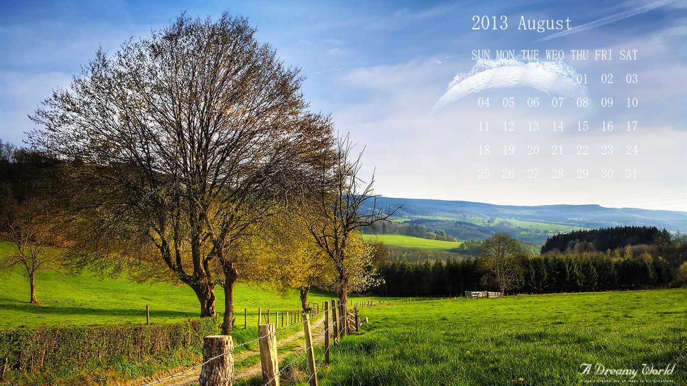 August 2013 calendar wallpaper (1) #5 - 1366x768