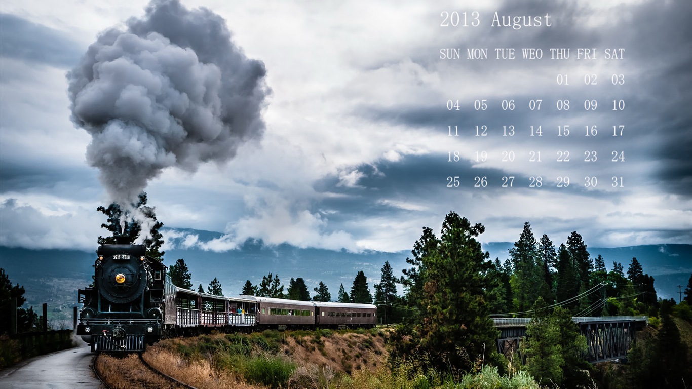 August 2013 calendar wallpaper (1) #6 - 1366x768