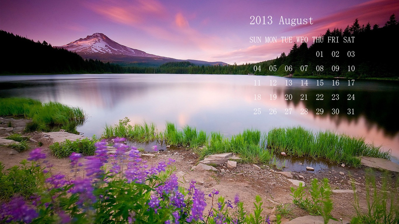 August 2013 calendar wallpaper (1) #8 - 1366x768