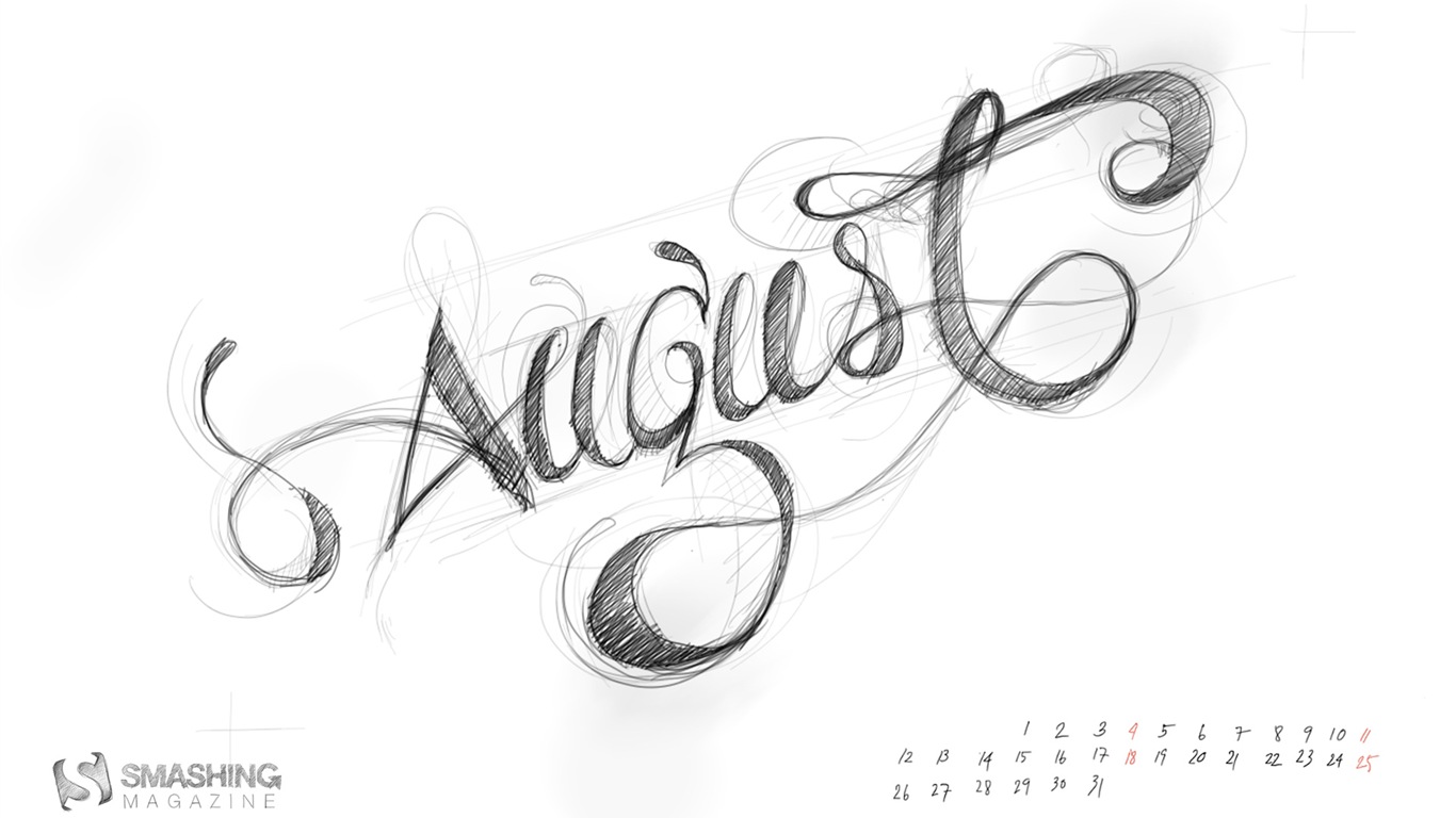 2013年8月 月曆壁紙(二) #5 - 1366x768