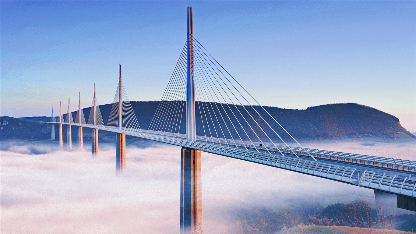 藍色大海海岸風景 高清壁紙 #7 - 1366x768