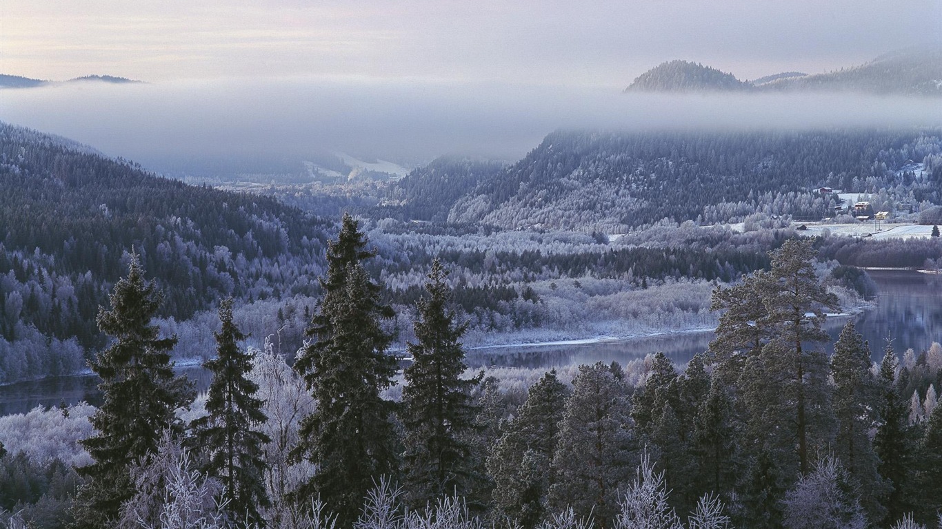 스웨덴 사계절 자연의 아름다움 HD 배경 화면 #17 - 1366x768