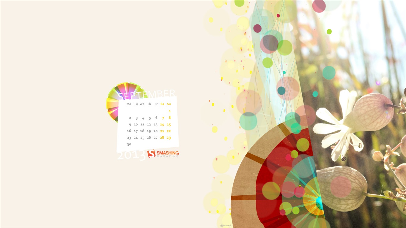 2013年9月 月曆壁紙(二) #7 - 1366x768