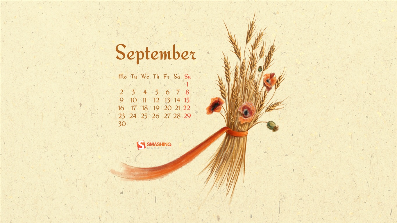 2013年9月 月曆壁紙(二) #8 - 1366x768