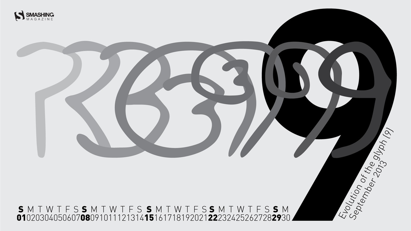 2013年9月 月曆壁紙(二) #14 - 1366x768
