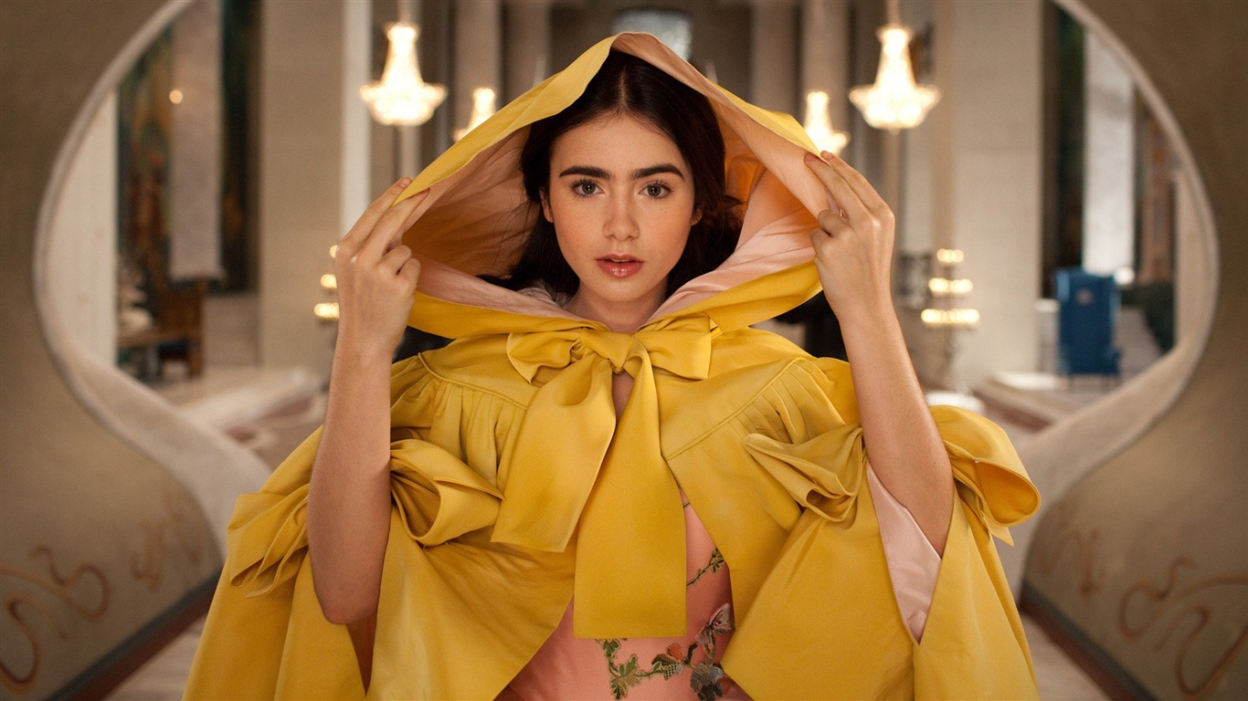 Lily Collins 莉莉·柯林斯 美女壁紙 #20 - 1366x768