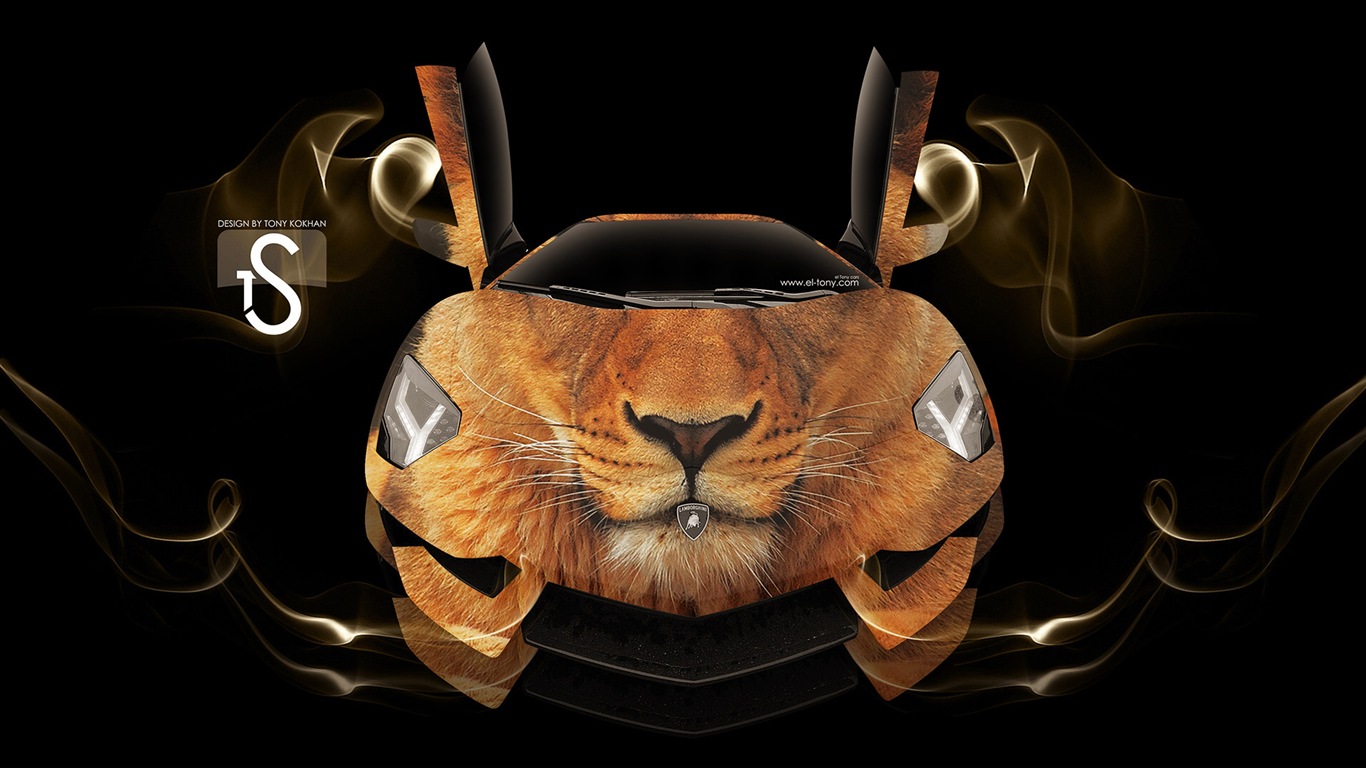 Creative fond d'écran de conception de voiture de rêve, Faune automobile #3 - 1366x768
