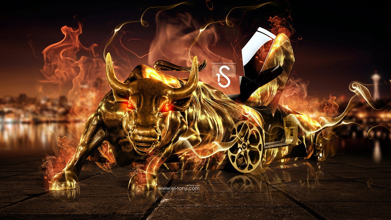 夢幻創意汽車設計壁紙，動物汽車 #7 - 1366x768