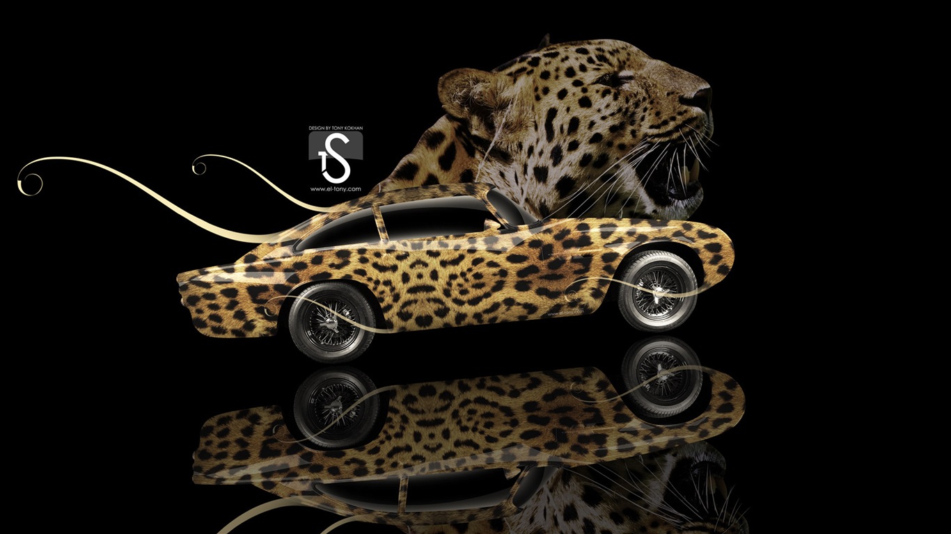 Creative fond d'écran de conception de voiture de rêve, Faune automobile #9 - 1366x768