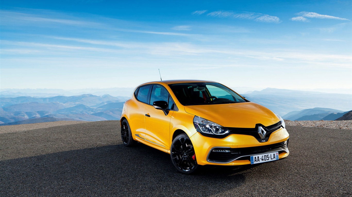 2013 雷诺Clio RS200黄色车高清壁纸1 - 1366x768