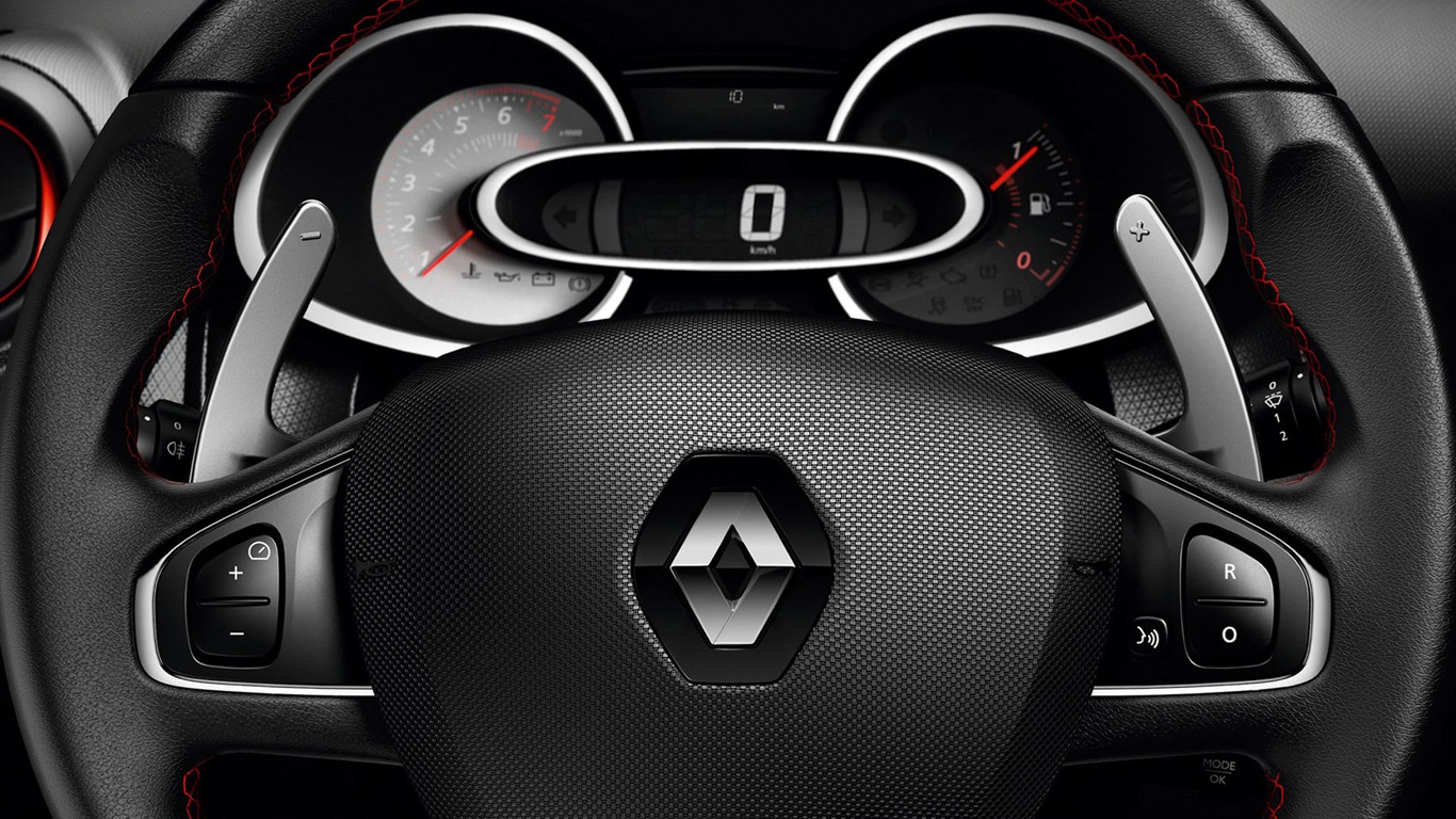 2013 雷諾CLIO RS200黃色車高清壁紙 #4 - 1366x768