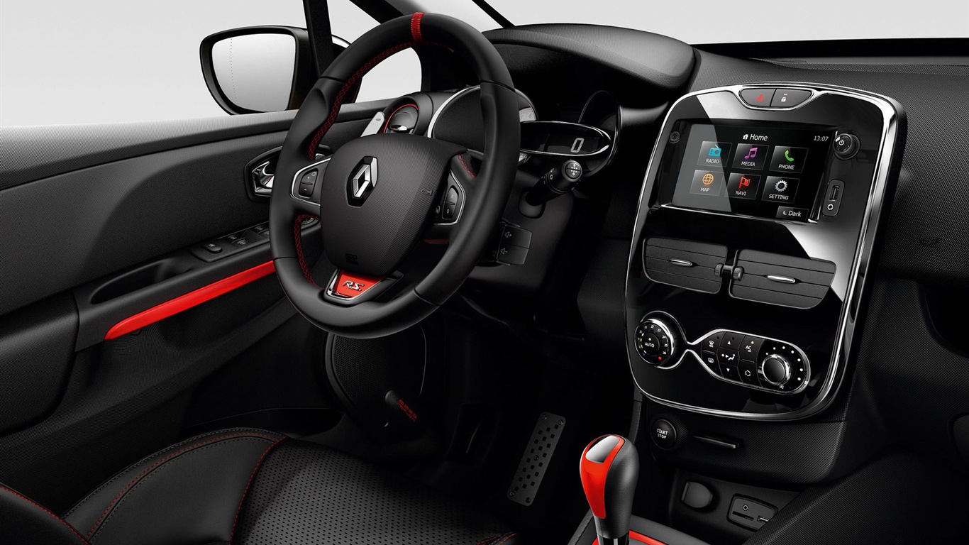 2013 雷諾CLIO RS200黃色車高清壁紙 #6 - 1366x768