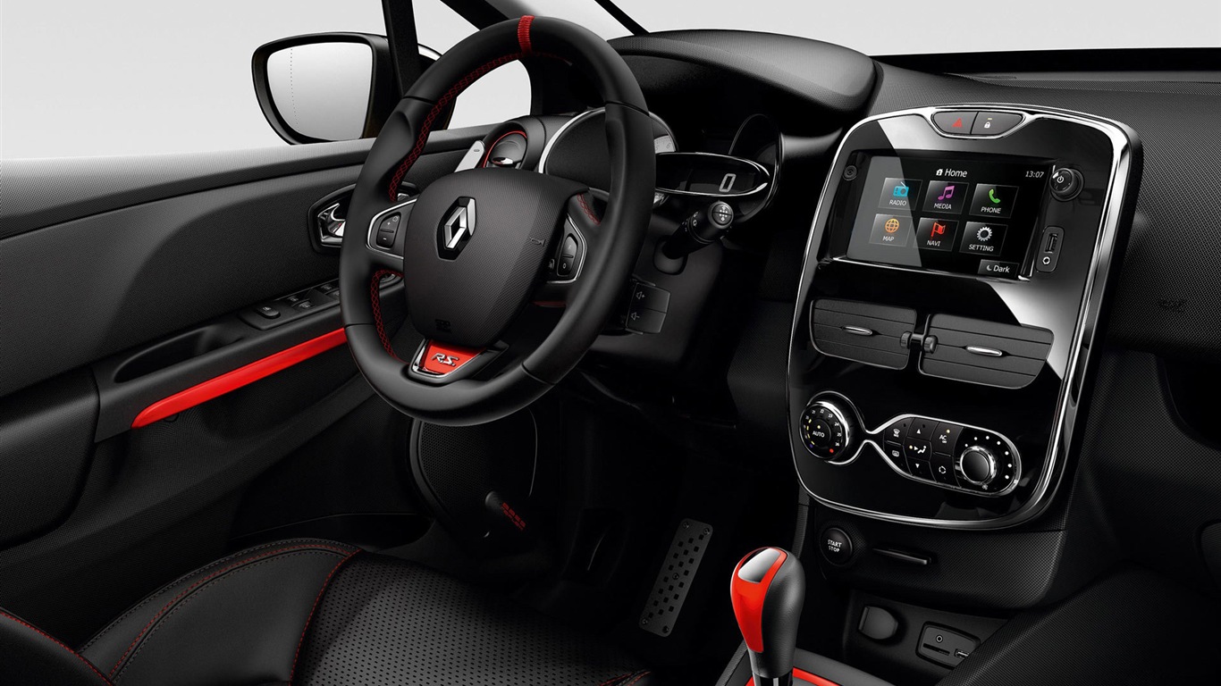 2013 Renault Clio RS 200 gelbe Farbe Auto HD Wallpaper #6 - 1366x768