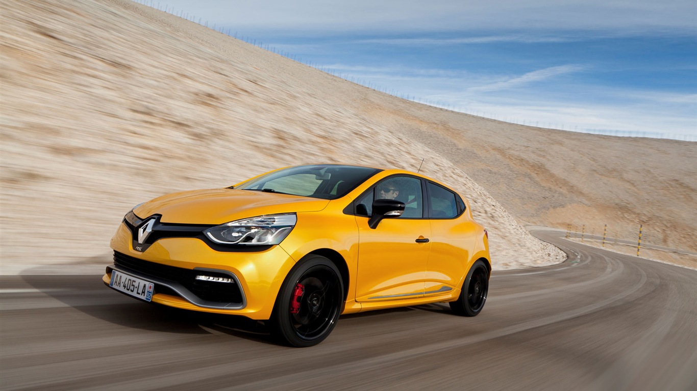 2013 Renault Clio RS 200 gelbe Farbe Auto HD Wallpaper #7 - 1366x768