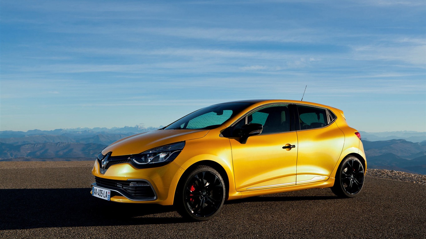 2013 雷诺Clio RS200黄色车高清壁纸8 - 1366x768