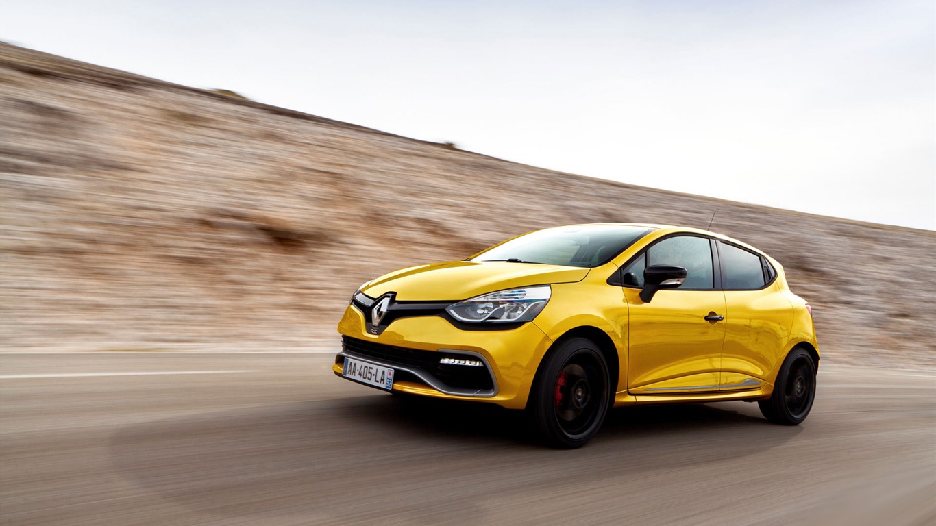 2013 Renault Clio RS 200 barva žlutá vůz HD Tapety na plochu #10 - 1366x768