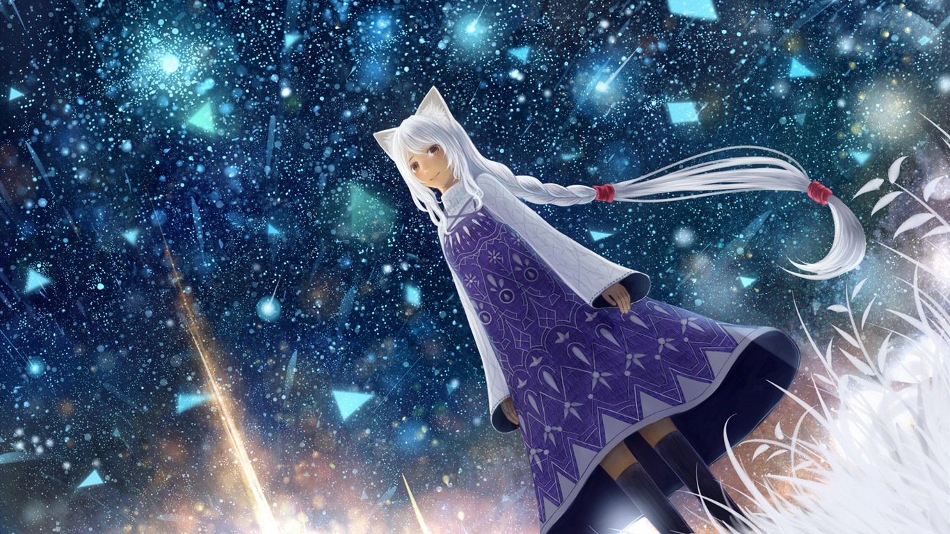 Glühwürmchen Sommer schöne anime wallpaper #2 - 1366x768