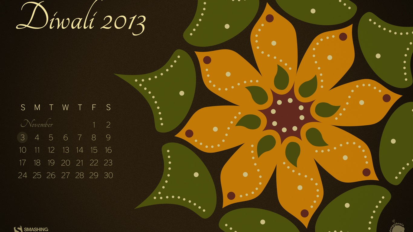 Novembre 2013 Calendar Wallpaper (2) #5 - 1366x768